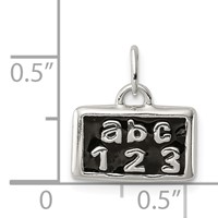Sterling Silver Polished Enamel Abc 123 Pendant view 3
