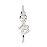 Sterling Silver Polished Ballerina Pendant view 4
