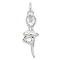 Sterling Silver Polished Ballerina Pendant view 1