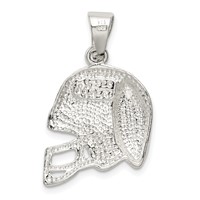 Sterling Silver Polished Football & Helmet Pendant view 3
