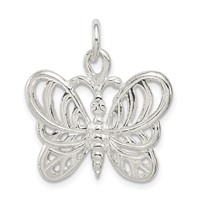 Sterling Silver Butterfly Charm view 1