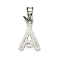 Sterling Silver Antiqued Bats and Baseball Pendant view 4