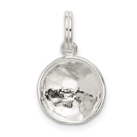 Sterling Silver Polished Enamel Baseball Pendant view 4