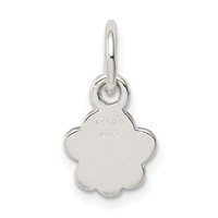 Sterling Silver Polished and Textured Paw Print Charm view 4