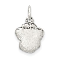 Sterling Silver Polished and Antiqued Paw Pendant view 4