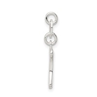 Sterling Silver Polished Dog Bone Charm view 2