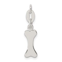 Sterling Silver Polished Dog Bone Charm view 4