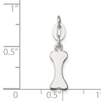 Sterling Silver Polished Dog Bone Charm view 3