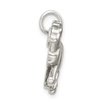 Sterling Silver Antiqued Textured Running Horse Pendant view 2