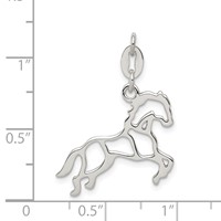 Sterling Silver Polished Horse Charm view 3
