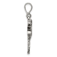 Sterling Silver Antiqued & Textured Leopard on Branch Pendant view 2