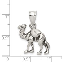 Sterling Silver Antiqued 3-D Camel Reversible Pendant view 3