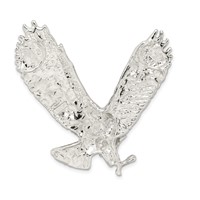 Sterling Silver Polished & Textured Eagle Slide view 4