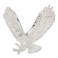 Sterling Silver Polished & Textured Eagle Slide view 1