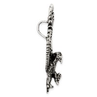 Sterling Silver Antiqued & Textured Eagle Chain Slide view 2