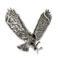Sterling Silver Antiqued & Textured Eagle Chain Slide view 4