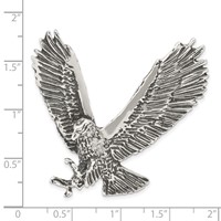 Sterling Silver Antiqued & Textured Eagle Chain Slide view 3