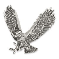 Sterling Silver Antiqued & Textured Eagle Chain Slide view 1