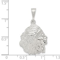 Sterling Silver Polished Man Pendant view 3