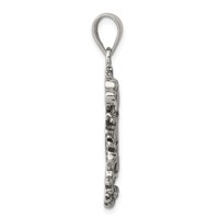 Sterling Silver Antiqued & Textured Chinese Dragon Pendant view 2