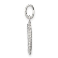 Sterling Silver Rhodium-plated Polished CZ Anchor Pendant view 2