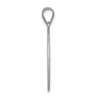Sterling Silver Rhodium-plated Fancy Script Letter J Initial Pendant view 2
