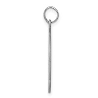 Sterling Silver Rhodium-plated Fancy Script Letter Z Initial Pendant view 2
