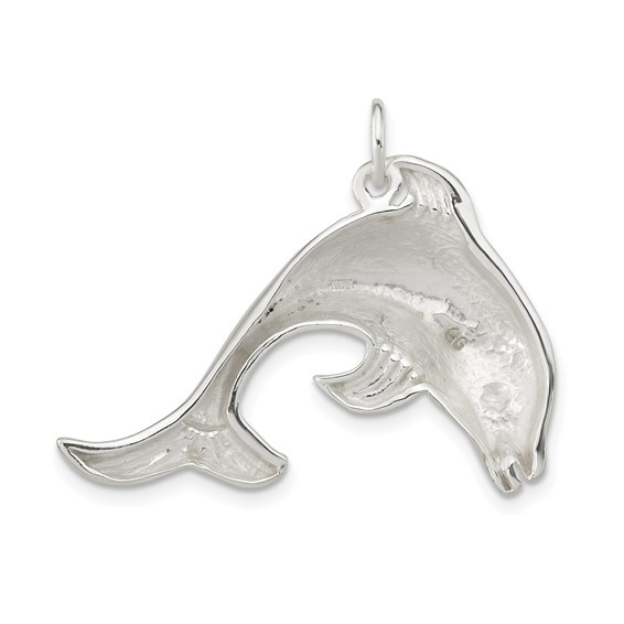 Sterling Silver Polished Dolphin Charm