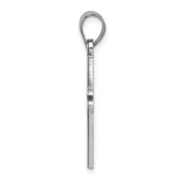 Sterling Silver Rhodium-plated Jesus Cross Extra Small Pendant view 2