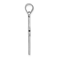 Sterling Silver Rhodium-plated Jesus Cross Small Pendant view 2