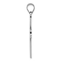 Sterling Silver Rhodium-plated Jesus Cross Extra Large Pendant view 2
