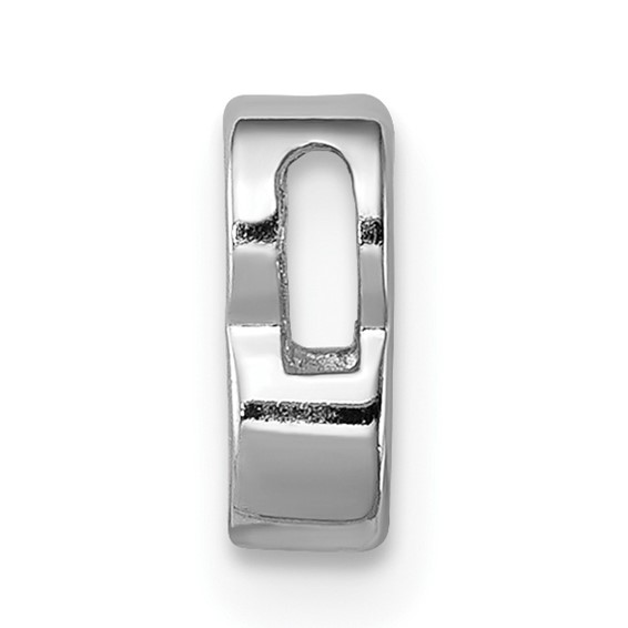 Sterling SilverRhodium-plated CZ Letter B Initial Slide Charm
