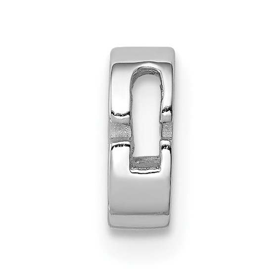 Sterling Silver Rhodium-plated CZ Letter G Initial Slide Charm