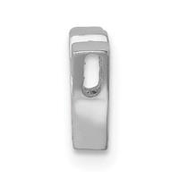 Sterling Silver Rhodium-plated CZ Letter Y Initial Slide Charm view 2