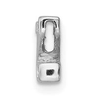 Sterling Silver Rhodium-plated CZ Letter Z Initial Slide Charm view 2