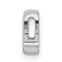 Silver Notes Sterling Silver Rhodium Plated Ampersand Slide Charm view 2