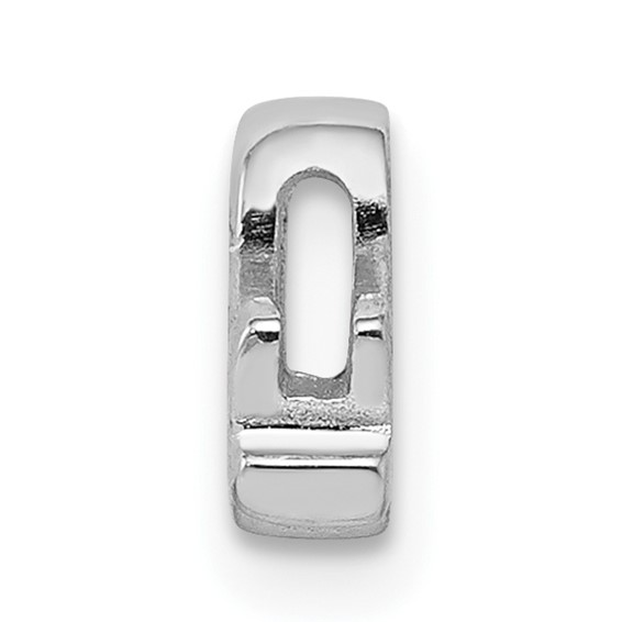 Silver Notes Sterling Silver Rhodium plated Ampersand Slide Charm