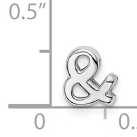 Silver Notes Sterling Silver Rhodium Plated Ampersand Slide Charm view 4