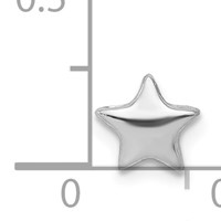 Silver Notes Sterling Silver Rhodium Plated Star Slide Charm view 4