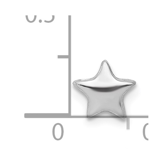 Silver Notes Sterling Silver Rhodium plated Star Slide Charm