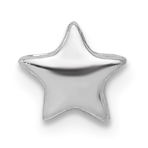 Silver Notes Sterling Silver Rhodium Plated Star Slide Charm