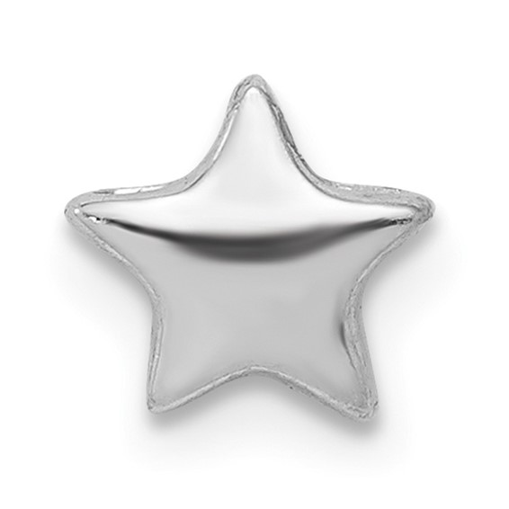 Silver Notes Sterling Silver Rhodium plated Star Slide Charm