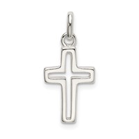 Sterling Silver Cut-out Cross Charm view 3