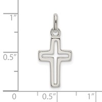 Sterling Silver Cut-out Cross Charm view 4