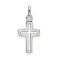 Sterling Silver Cut-out Cross Charm view 1