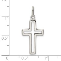 Sterling Silver Cut-out Cross Charm view 4