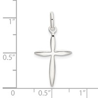 Sterling Silver Polished Passion Cross Charm view 4