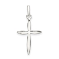 Sterling Silver Polished Passion Cross Charm view 1