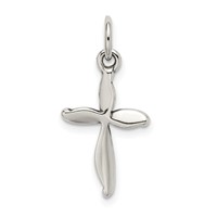 Sterling Silver Antiqued Passion Cross Charm view 3