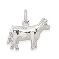 Sterling Silver Cow Charm view 4